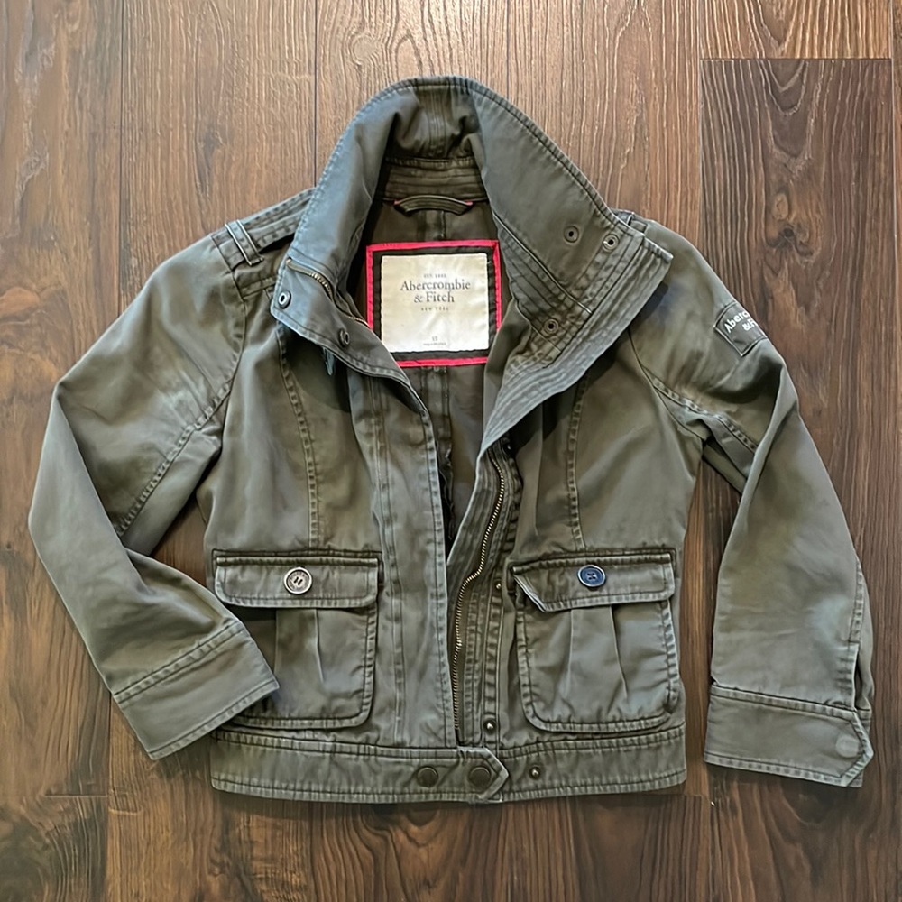 A&F Cropped Military Jacket, XS